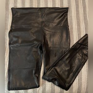 Spanx faux leather black leggings